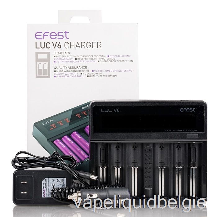 Vape België Efest Luc V6 6-bay Lcd Universele Oplader