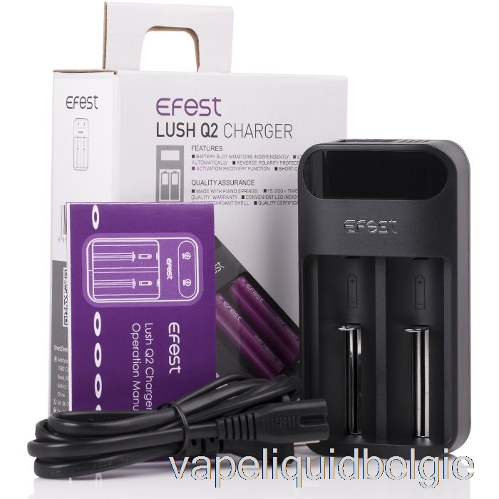 Vape België Efest Lush Q2 2-bay Intelligente Led-batterijlader