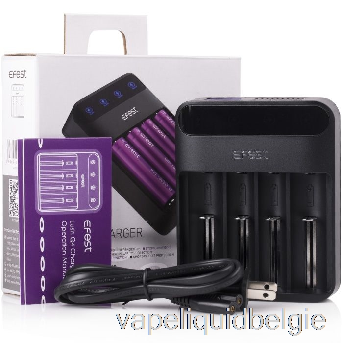 Vape Smaken Efest Lush Q4 4-bay Intelligente Led-batterijlader