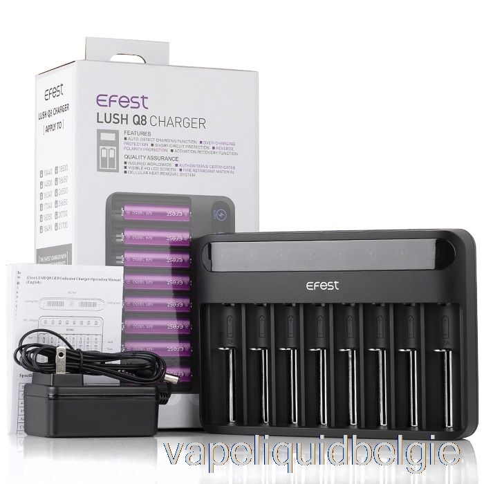 Vape Liquid Efest Lush Q8 8-bay Intelligente Batterijlader