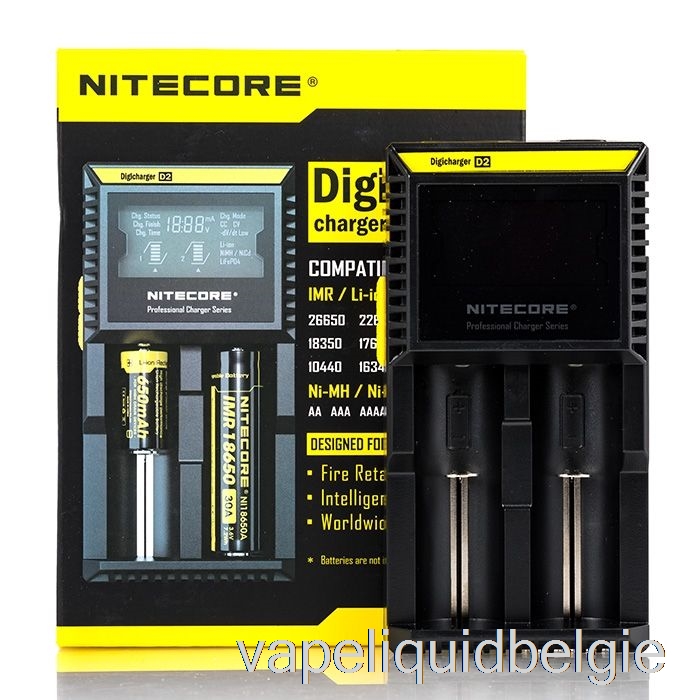 Vape Vloeibare Nitecore D2 Batterijlader (2-bay)