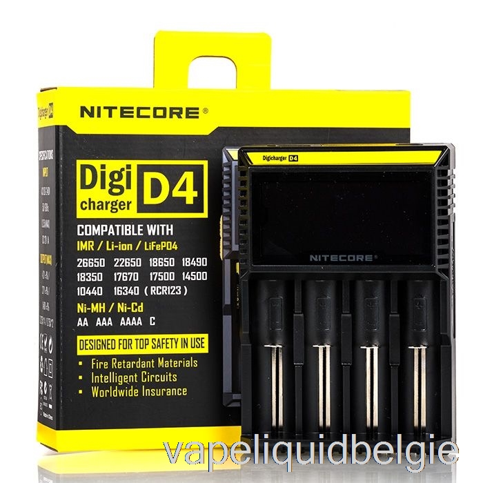 Vape Vloeibare Nitecore D4 Batterijlader (4-bay)