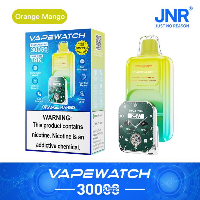 Vape Liquid oranje mango - JNR damp horloge D26V2