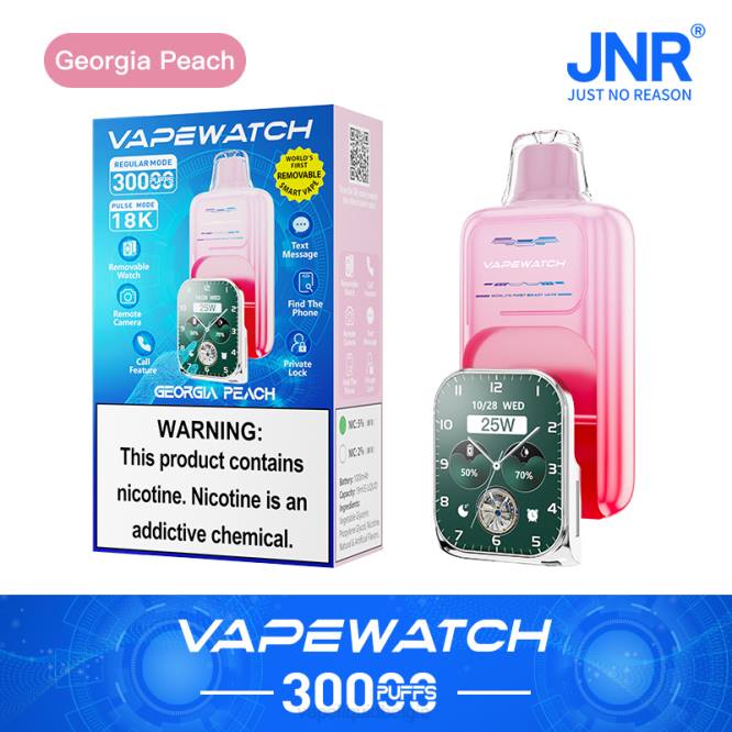 Vape Smaken Georgische perzik - JNR damp horloge D26V3