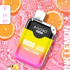 Aivono AIM CLEAR 8000 roze citroen - H8VF211 Vape België