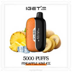 Wegwerp Vape België NVF814 ananas-kiwi-ijs IGET Moon k5000